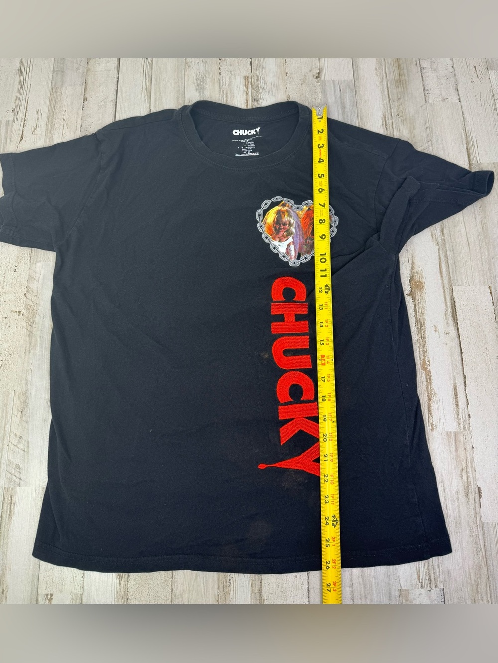 Vintage Bride of Chucky Women’s XL T Shirt Till Death Do Us Apart Black Cotton - Picture 5 of 7